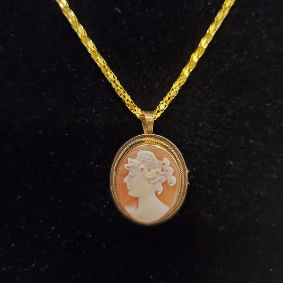 VINTAGE ITALY GENUINE SHELL SIGNED .925 CAMEO Sterling Silver Signed AMC AETISAN - Picture 3 of 12